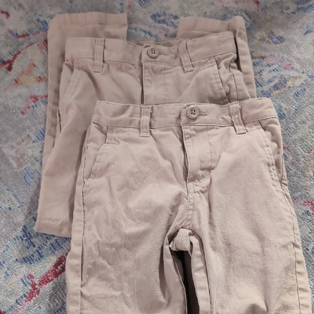 VGUC Bundle Of 2 Boys Chinos - Old Navy 7 Slim With Built In Flex